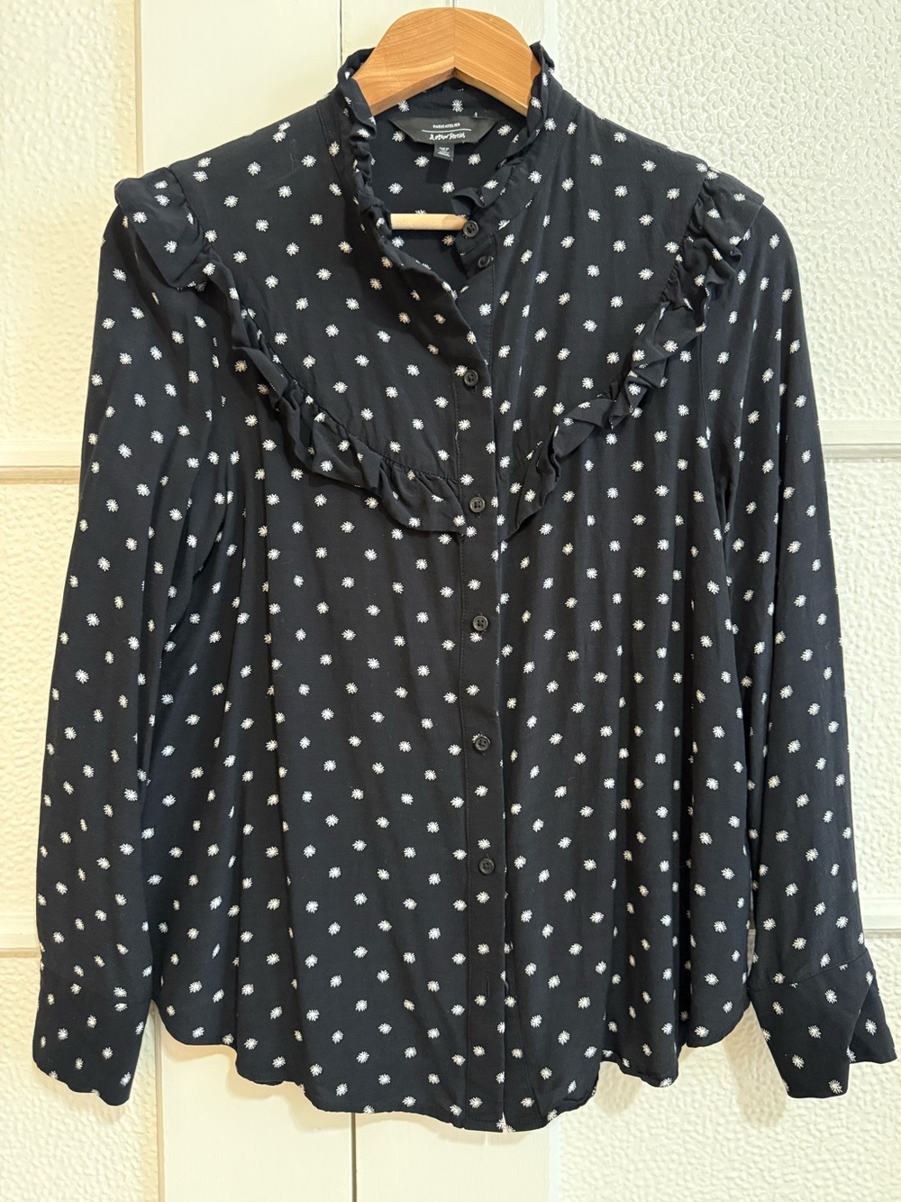 & Other Stories Long Sleeve Black Top